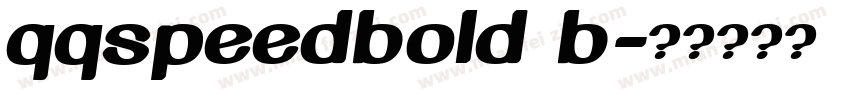 QQspeedBold B字体转换